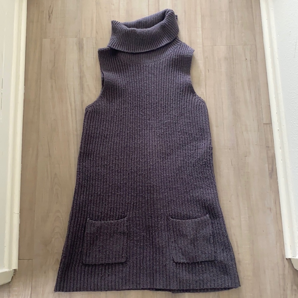 Ribbed Turtleneck Sweater Dress
